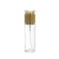 Cosmetic round 30ml 50ml 100ml refillable glass perfume spray bottle with aluminum spray pump cap